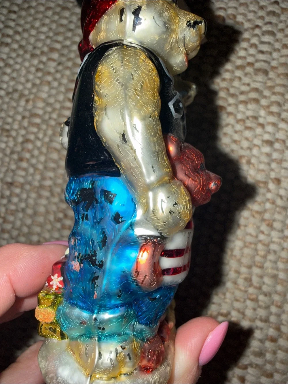 Christopher Radko 2002 Harley Davidson Bear Biker Family Ornament HD NWT Vintage